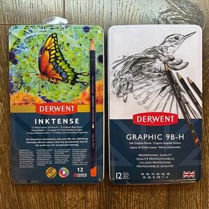 Art set DERWENT 12 Graphic 9B-H + 12 watercolour pencils